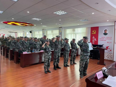 梅江区江南街道召开2021年基干民兵入队誓师动员大会