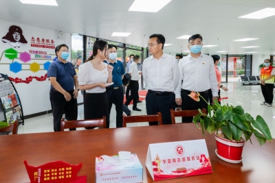 张爱军到梅江区金山街道群福社区调研新时代文明实践中心建设