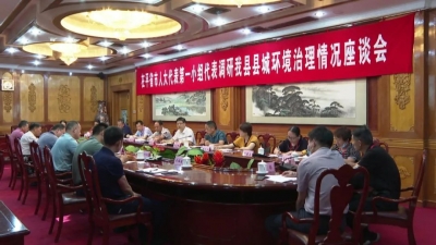 在平省市人大代表调研平远县城环境治理情况