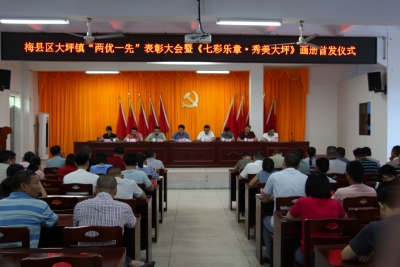 梅县区大坪镇举行“两优一先”表彰大会暨《七彩乐章·秀美大坪》画册首发仪式