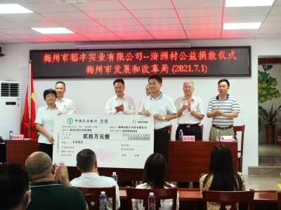 助力美丽乡村建设！梅州爱心企业向梅县区浒洲村捐赠20万元
