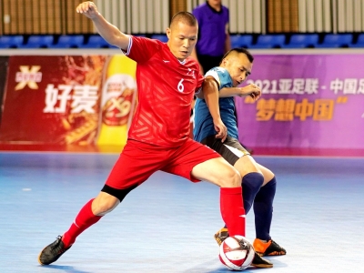 十四运五人制足球男子乙组四分之一决赛：梅州五华大胜江西挺进四强