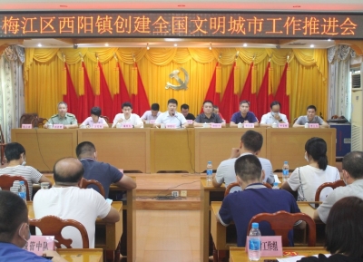 梅江区西阳镇召开创建全国文明城市工作推进会