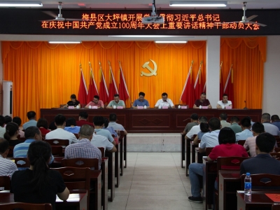 梅县区大坪镇召开学习贯彻习近平总书记在庆祝中国共产党成立100周年大会上重要讲话精神干部动员大会 