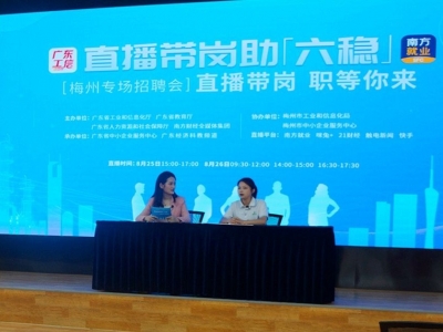 线上精准匹配，线下精准对接！直播带岗助“六稳”梅州专场招聘会举行