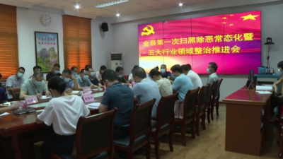 平远县召开第一次扫黑除恶常态化暨五大行业领域整治推进会