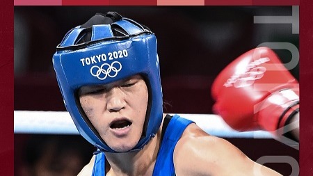 祝贺！谷红夺得拳击女子69公斤级银牌