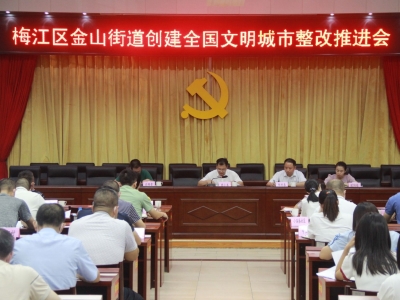 梅江区金山街道召开创建全国文明城市整改推进会 