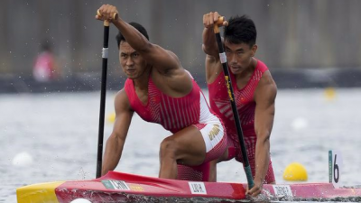 刘浩/郑鹏飞获得男子1000米双人划艇银牌