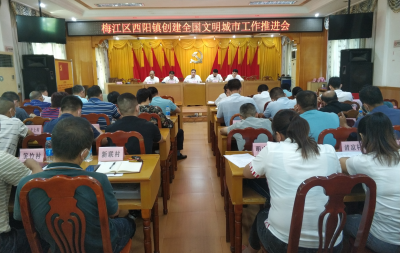 梅江区西阳镇召开创建全国文明城市工作推进会