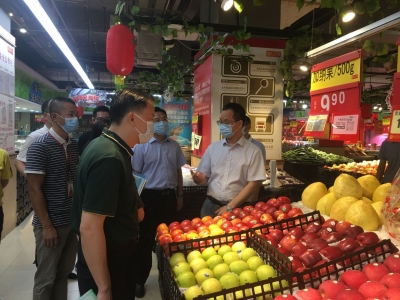 市商务局组织开展餐饮行业和商超疫情防控联合检查