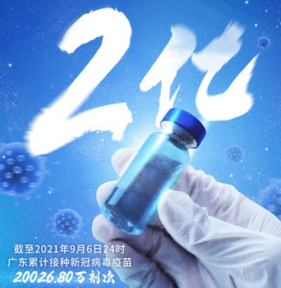 广东新冠病毒疫苗累计接种突破2亿剂次