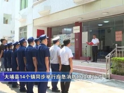 大埔县14个镇同步举行应急消防所挂牌仪式