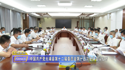 中国共产党大埔县第十二届委员会第十五次全体会议召开