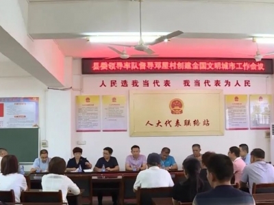 丰顺县领导到丰顺汤坑镇邓屋村督导创建全国文明城市工作