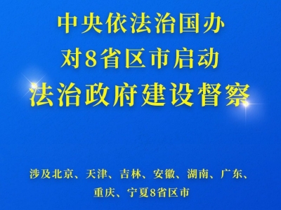 权威快报丨中央依法治国办对8省区市启动督察