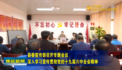 蕉岭县委宣传部召开专题会议 深入学习宣传贯彻党的十九届六中全会精神