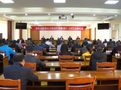 大埔县委办召开传达学习贯彻县十三次党代会精神工作会议