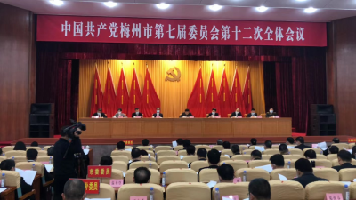 市委七届十二次全会举行 会议由市委常委会主持 市委书记马正勇讲话 
