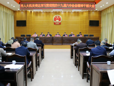 兴宁市人大机关召开传达学习贯彻党的十九届六中全会精神干部大会