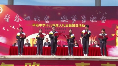 平远中学举行“青春心向党 逐梦勇担当”十八岁成人礼主题团日活动