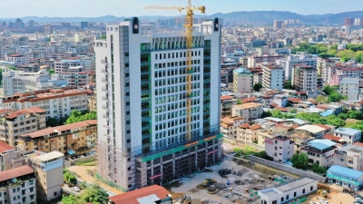 预计明年上半年投入使用！梅州市第二中医医院住院综合大楼主楼建设已接近完工