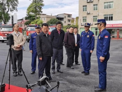 廖茂忠到平远县应急管理局和消防救援大队调研