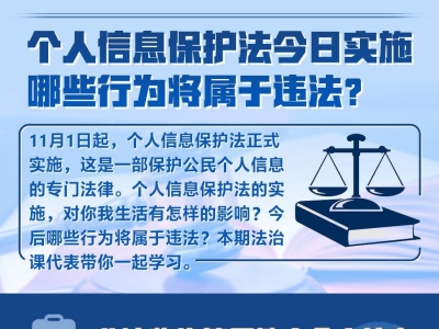 个人信息保护法今日实施 哪些行为将属于违法？
