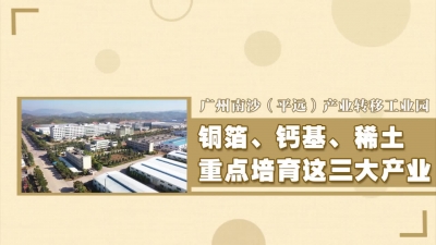 狠抓发展在行动丨广州南沙（平远）产业转移工业园：铜箔、钙基、稀土 重点培育这三大产业