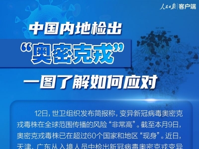 中国内地检出“奥密克戎”，一图了解如何应对