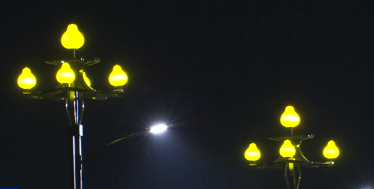 【文明实践】梅县区：新路灯“上岗” 为城市夜景增姿添彩