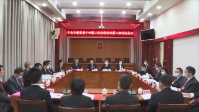 丰顺县委十四届二次全会与会人员分组讨论全会工作报告