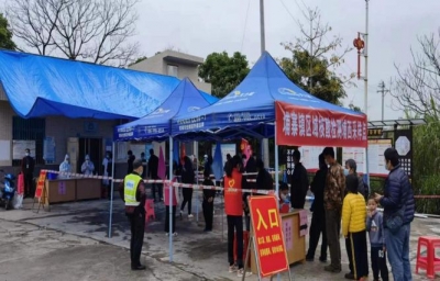 防疫有我们！丰顺县埔寨镇人大代表助力区域核酸检测演练 