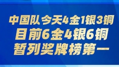 6枚了！中国队金牌打了个包