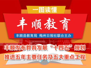 一图读懂丨丰顺发布教育发展“十四五”规划  推进五年主要任务及五大重点工程