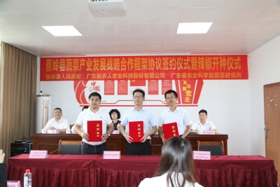 蕉岭县蔬菜产业发展战略合作框架协议签约仪式暨辣椒开种仪式举行！