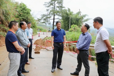 黄增国督导检查大埔汛期灾害隐患排查防范工作