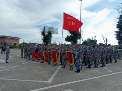 你们辛苦了！梅州驰援英德的民兵结束任务平安返梅