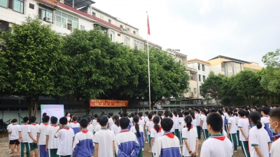 梅江区西阳镇组织开展“抵制‘黄’与‘非’ 净化校园环境”主题活动