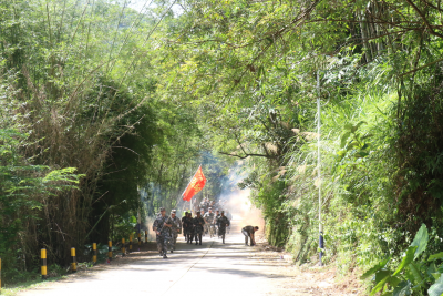 丰顺县人武部开展战备拉练暨“七一”主题党日活动