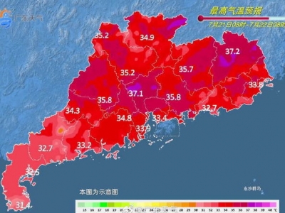 广东高温范围扩大：今明天局地将达38℃