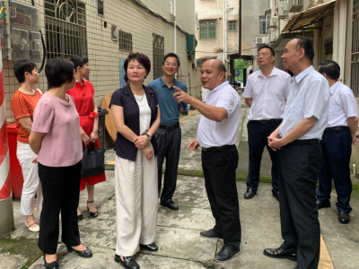 曾碧玉率队到梅江区督导全国文明城市创建工作