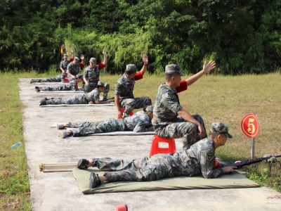 强素质 迎八一！大埔县人武部民兵支援力量队伍实弹射击训练