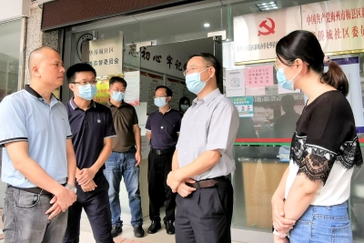 陈元星到梅县区调研督导挂点社区全国文明城市创建工作