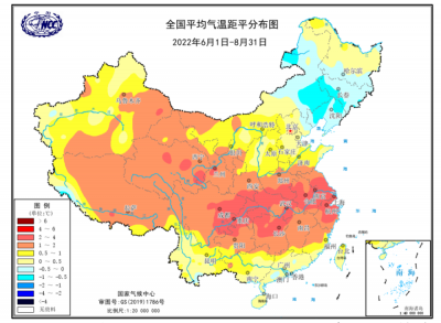 国家气候中心：今夏全国平均气温为1961年以来历史同期最高