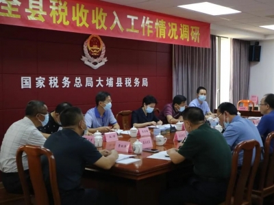 大埔县人大常委会组织开展全县2022年上半年税收收入情况调研