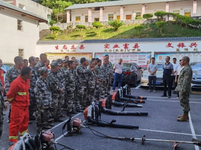 大埔县人武部政治委员杨润世到洲瑞镇督导检查安全工作