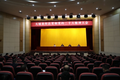 大埔县传达贯彻党的二十大精神大会召开：真抓实干 奋发有为 以党的二十大精神引领大埔全面振兴、共同富裕