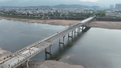 蕉岭县逢甲大桥维修加固工程将于本月底完工