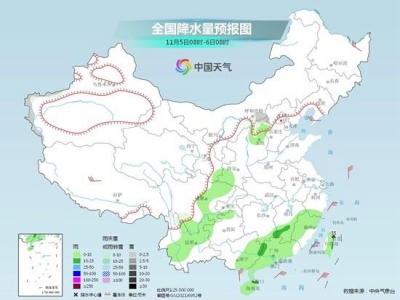 周末全国大部降水较弱，未来一周气温回升将较常年同期偏暖